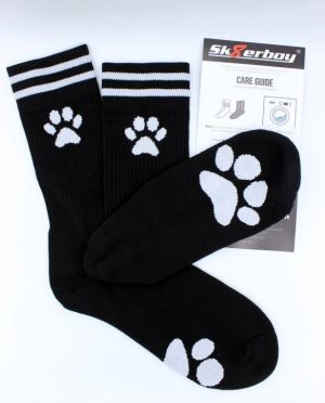 Sk8erboy Puppy Paw Socks Black