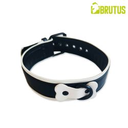 BRUTUS Vegan Puppy Collar Black & White