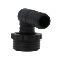 Male Screw Fit to Male Push Fit Right Angle Gas Mask Connector
