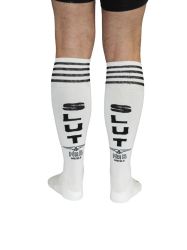Mister B Cruising Football Socks SLUT White
