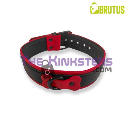 BRUTUS Vegan Puppy Collar Black & Red