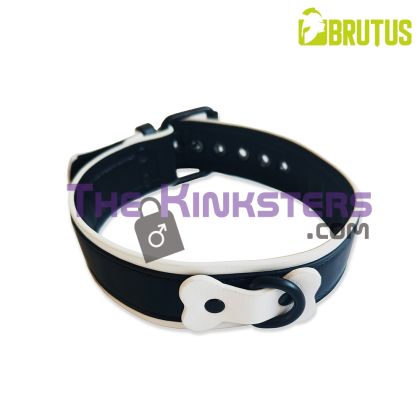 BRUTUS Vegan Puppy Collar Black & White