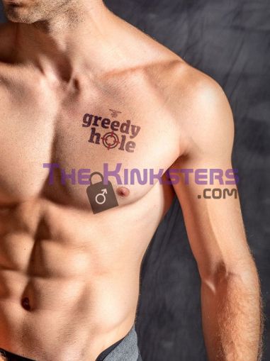 Mister B Temporary Tattoo Greedy Hole