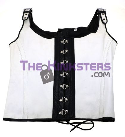 Re-Kinked - Real Leather Men's Soft Boned Crop Top Corset