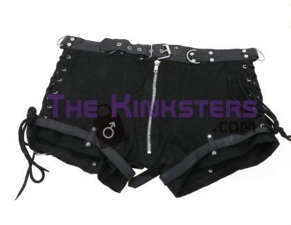 Re-Kinked - Men's Suede Style Bondage Shorts