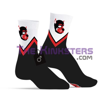 SneakXX Kinky Puppy Sneaker Socks PUPPY HOOD Red