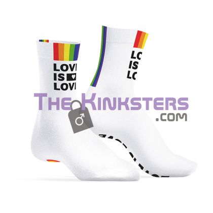 SneakXX Sneaker Socks LOVE IS LOVE White