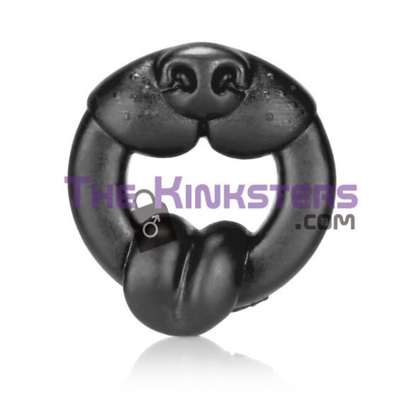Scrappy Silicone Puppy Cock Ring Black
