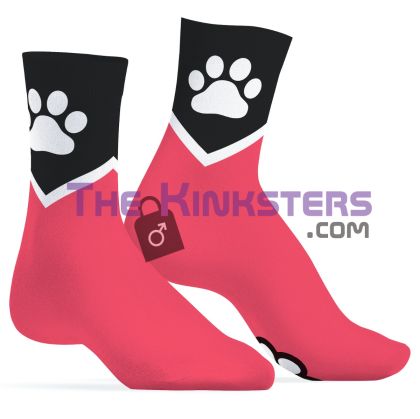 Kinky Puppy Sneaker Socks PUPPY PAW Pink