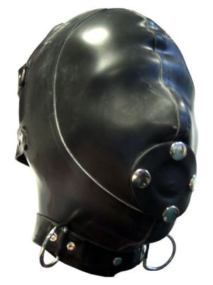 Mister B Rubber Extreme Hood With Removable Gag (Medium Only)