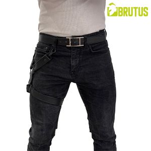 BRUTUS Leather Leg Harness Black