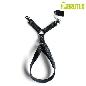 BRUTUS Leather Leg Harness Black