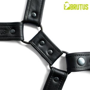 BRUTUS Leather Leg Harness Black