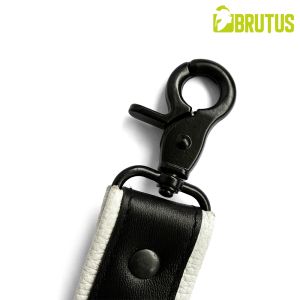 BRUTUS Leather Leg Harness Black & White