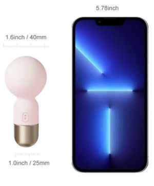 POKEWAN Pocket Mini Vibrating Wand Massager Pale Pink