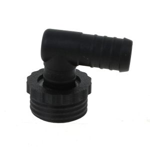 Male Screw Fit to Male Push Fit Right Angle Gas Mask Connector