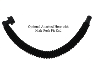 Male Screw Fit to Male Push Fit Right Angle Gas Mask Connector