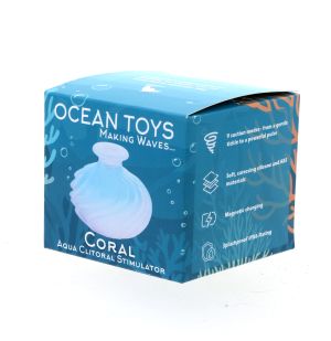 Ocean Toys Coral Clitoral Stimulator - Aqua