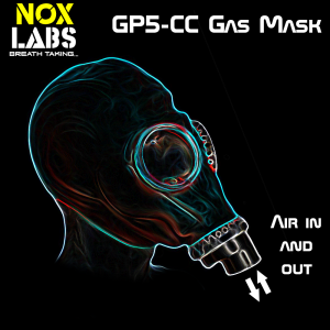 GP5-CC Gas Mask - Converted for Rebreather Bags - Red