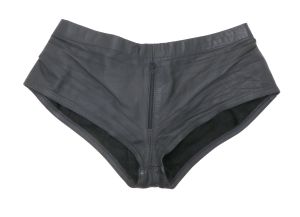 Re-Kinked - Leather Zipped Briefs Medium