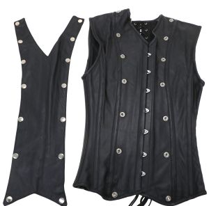 Re-Kinked - Real Leather Men's Boned Corset Small