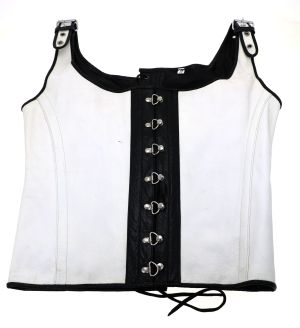 Re-Kinked - Real Leather Men's Soft Boned Crop Top Corset
